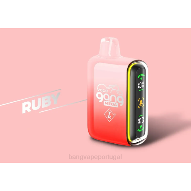 2NRV58 Vape Gang MEGA 20.000 baforadas de vape descartável (caixa com 5) rubi | Bang Vape Review