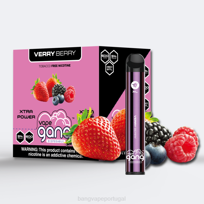 2NRV69 Vape Gang XL vapes descartáveis ​​600 baforadas (caixa com 10) baga de verry | Bang Disposable Vape Review